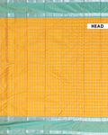 Classic Soft Silk Saree Zari Checked Body and Elegant Contrast Traditional Border - Yellow