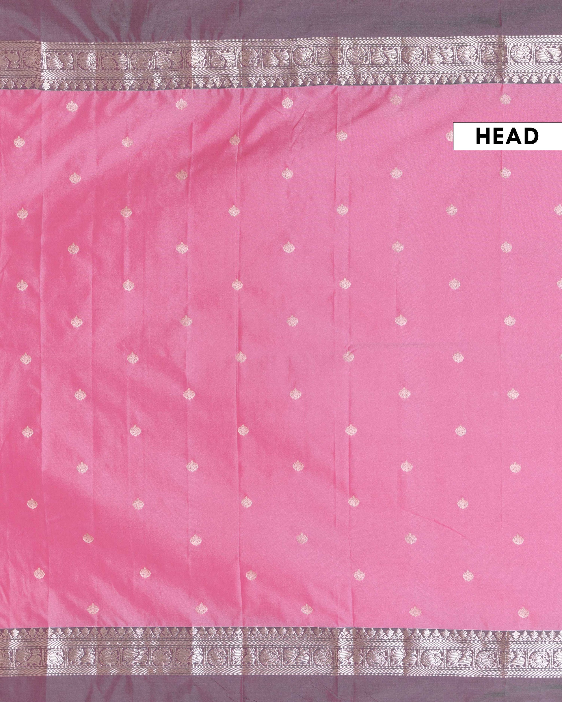 Classic Soft Silk Saree with Delicate Butta Design and Ornate Border Work - Pink