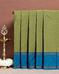 Classic Soft Silk Saree with Delicate Zari Striped Weave and Rich Border Finish - Green