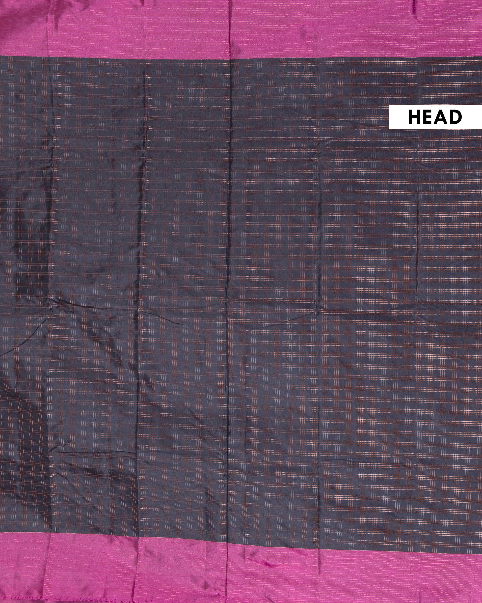 Classic Soft Silk Saree with Handcrafted Zari Checked Detailing and Rich Border Finish - Black