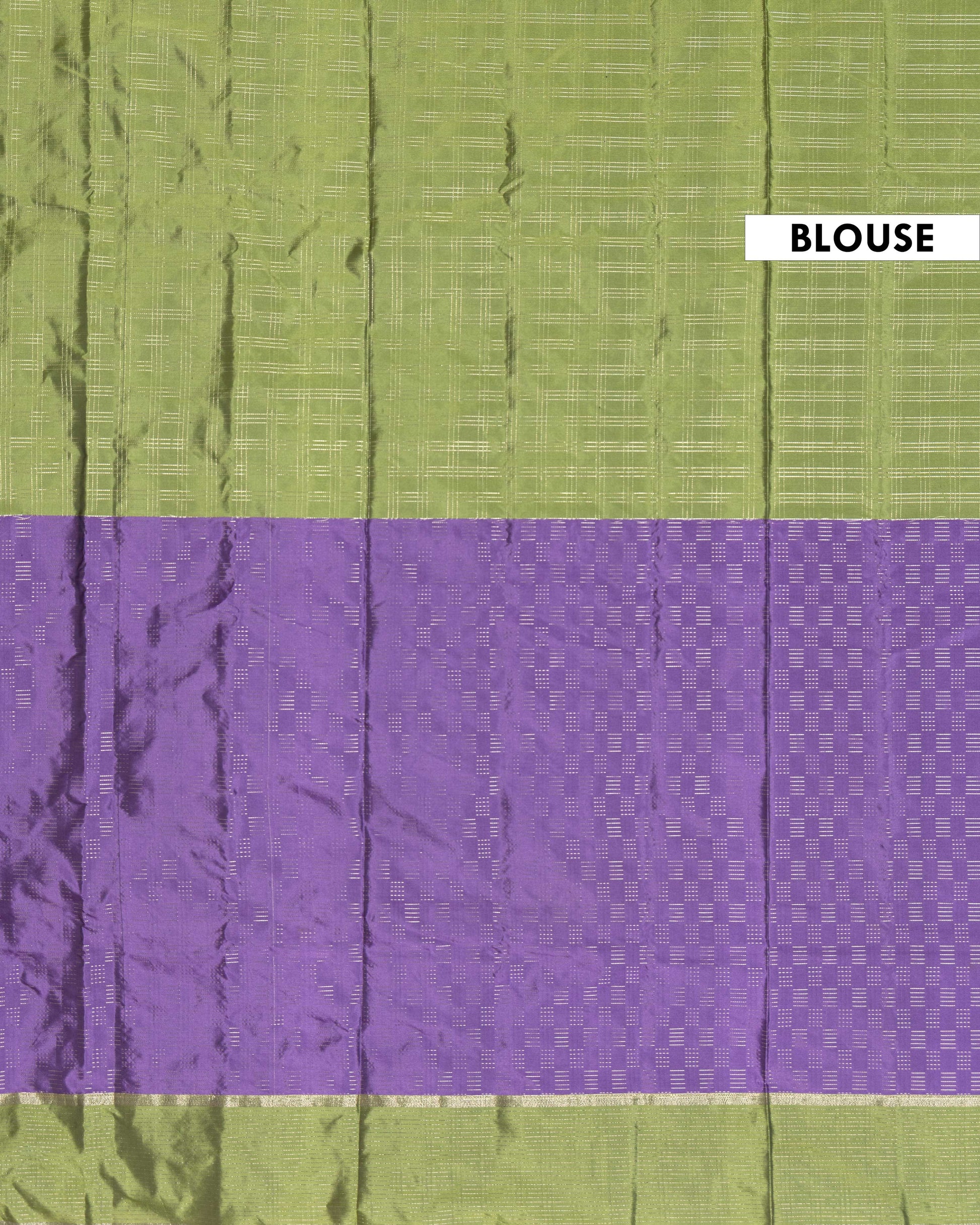 Classic Soft Silk Saree with Intricate Checked Body and Traditional Zari Detailing - Green