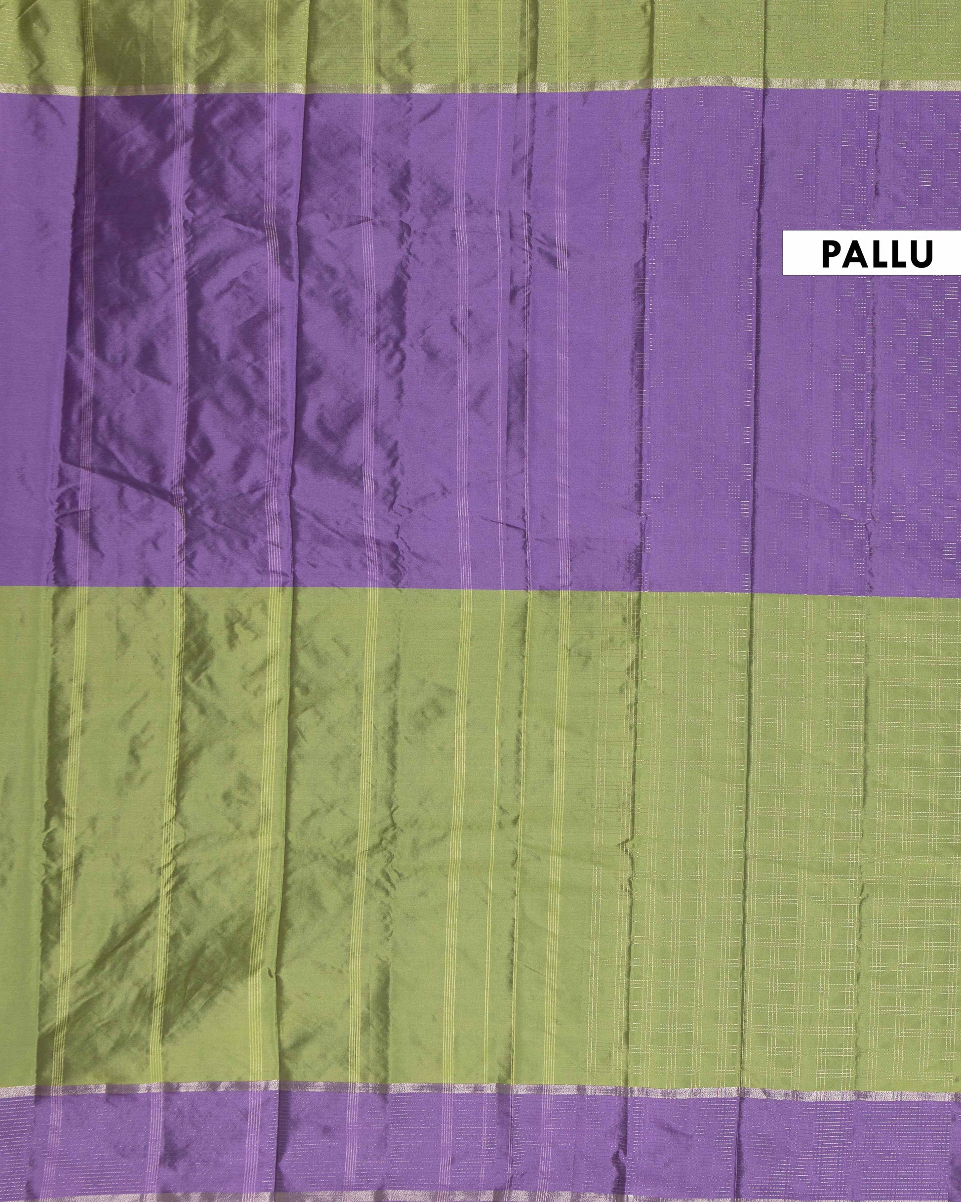 Classic Soft Silk Saree with Intricate Checked Body and Traditional Zari Detailing - Green