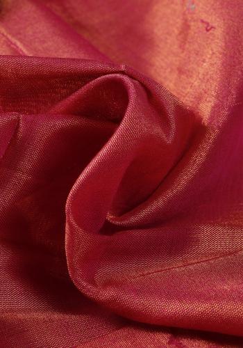Double Shade Colour Satin Saree With Border & Embroidered Blouse Piece