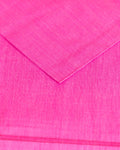 Women's Handloom Cotton Salwar Suit Set with Woven Border and Tasseled Dupatta - Pink