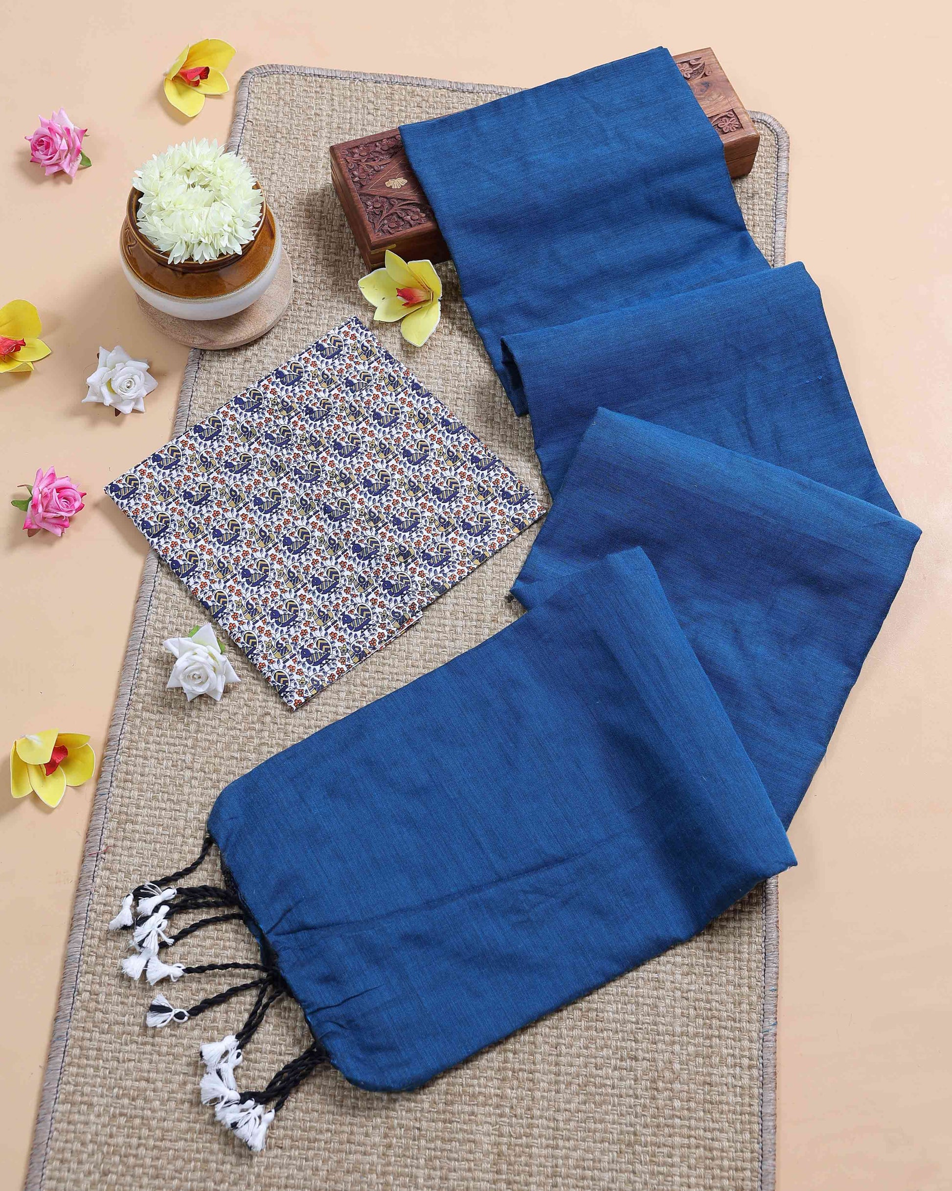 Handloom_Khadi_Cotton_Saree_-_Teal
