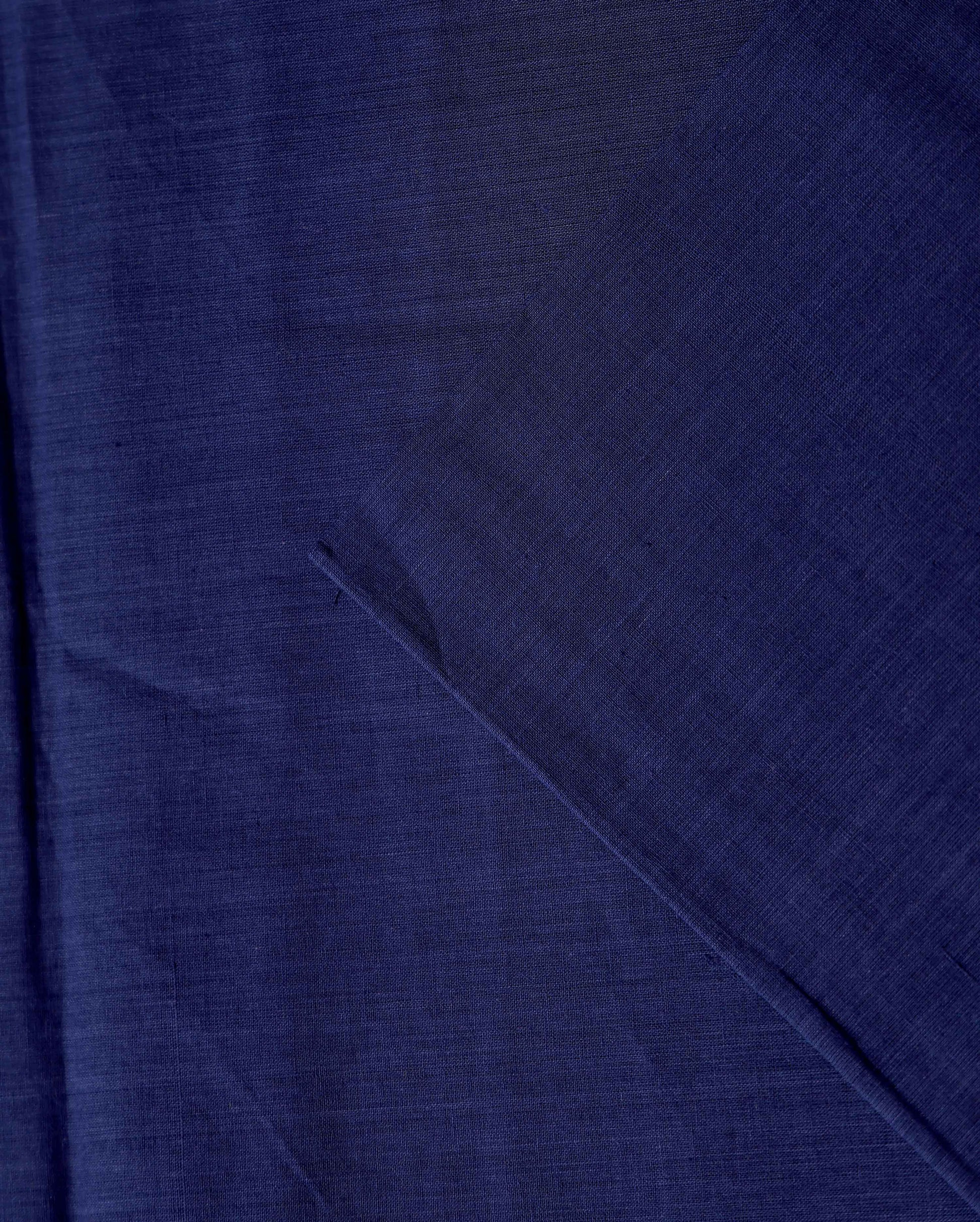 Women's Handloom Cotton Unstitched Salwar Suit Material with Woven Border and Patterned Dupatta - Blue