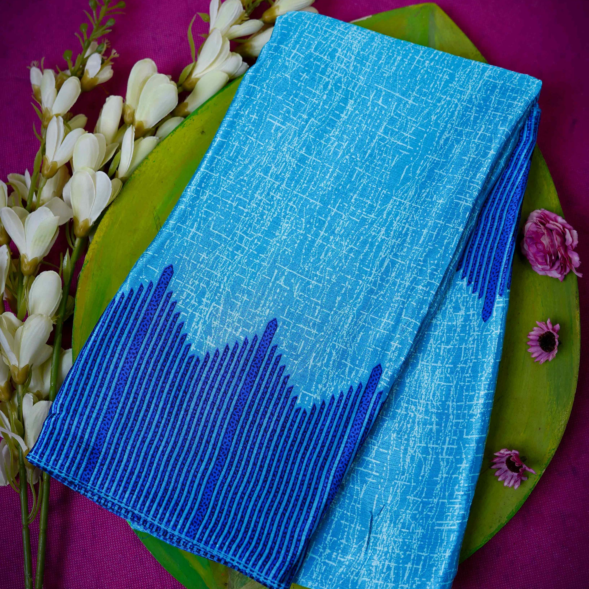 Light Blue Color Uniform Saree - U23