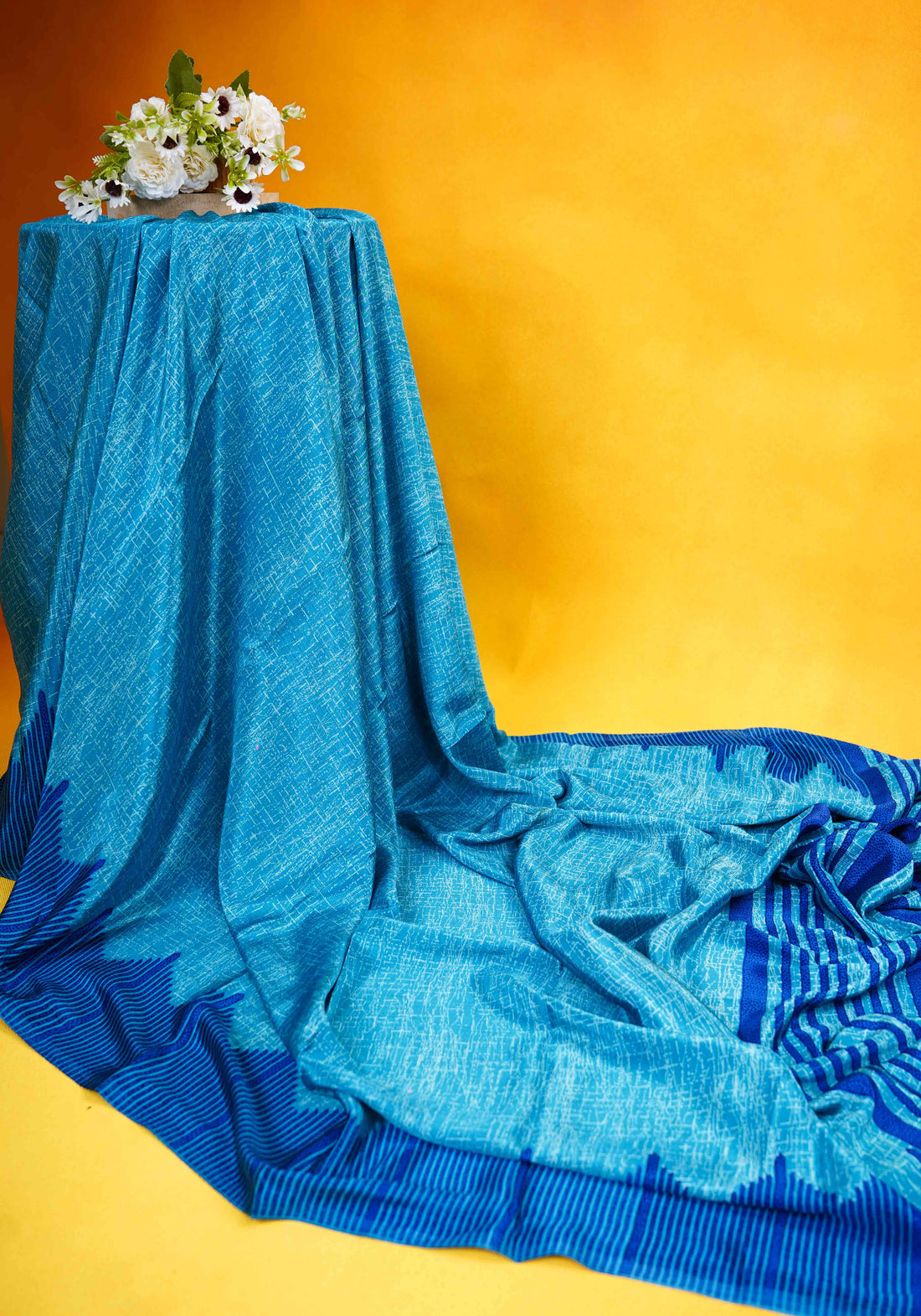 Light Blue Color Uniform Saree - U23