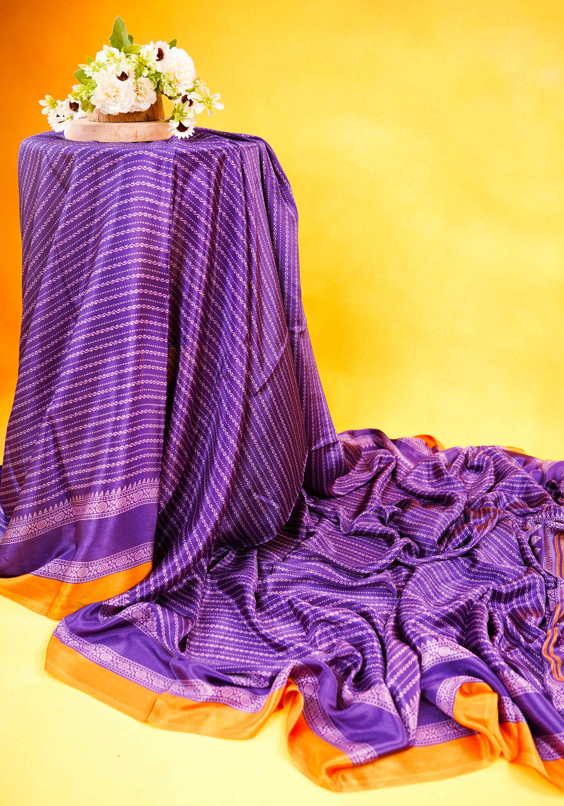 Purple Color Uniform Saree - U17