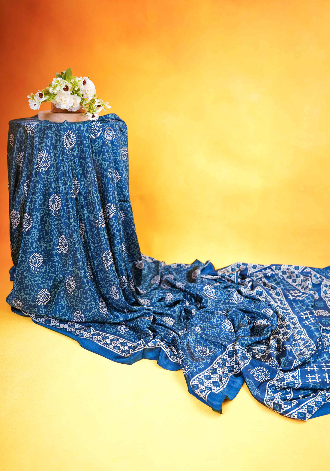 Teal Blue Color Uniform Saree - U18