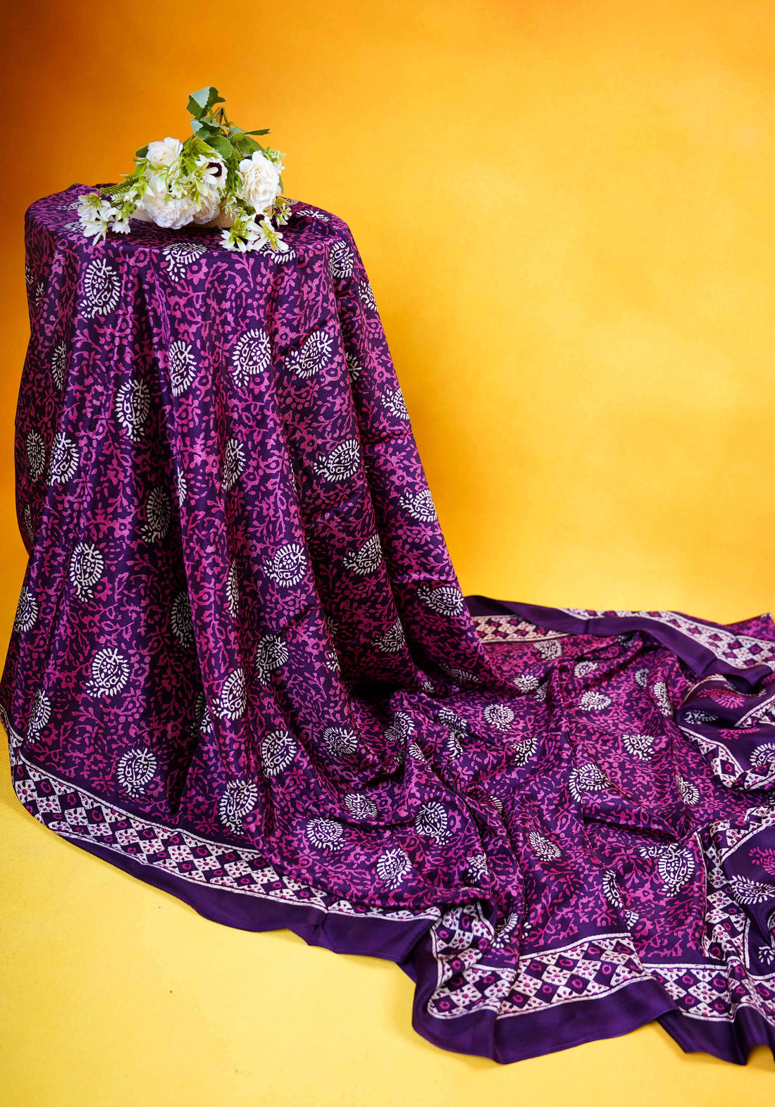 Dark Purple Color Uniform Saree - U21