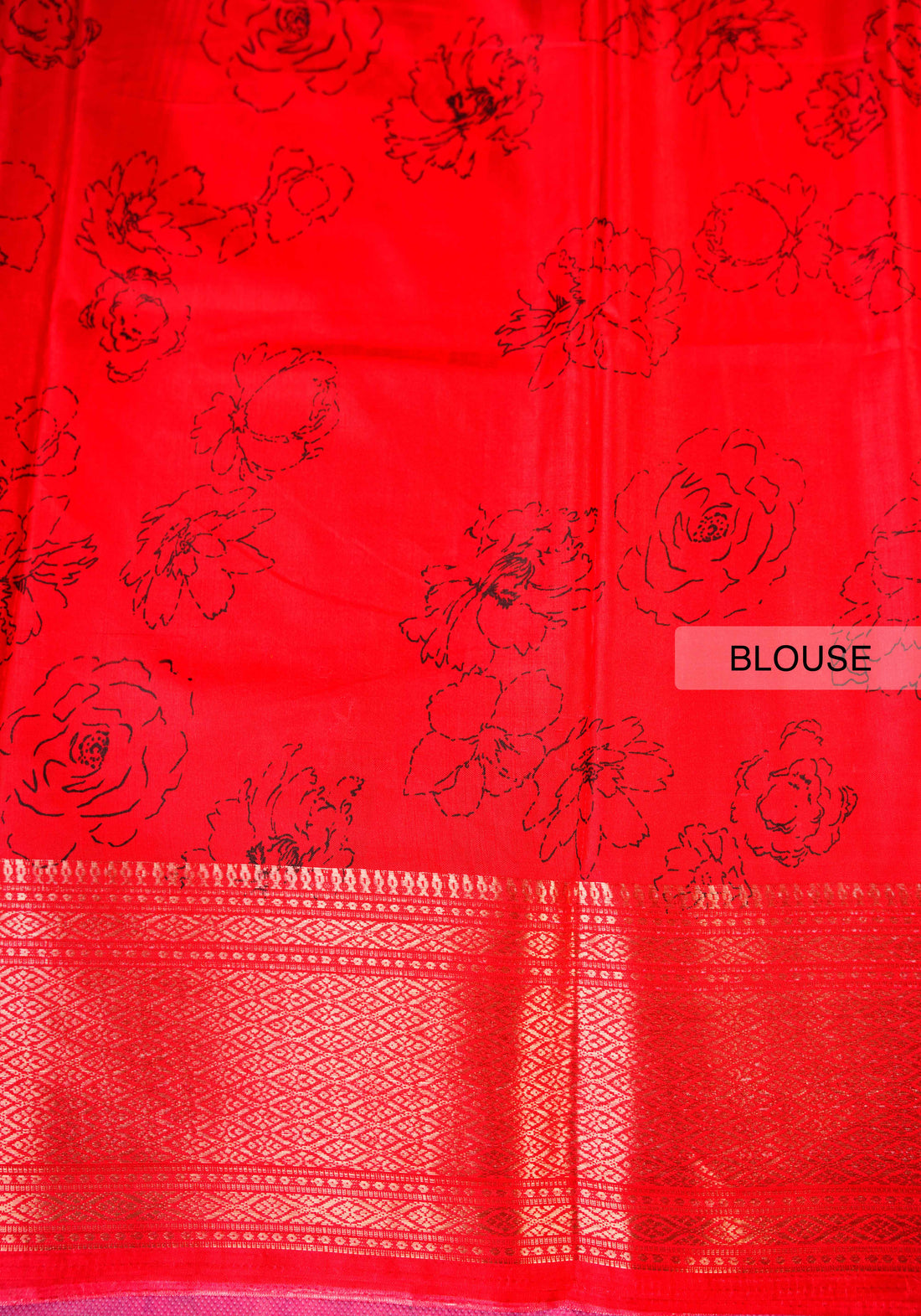 Floral Pattern Dola Silk Saree With Woven Border - Purple