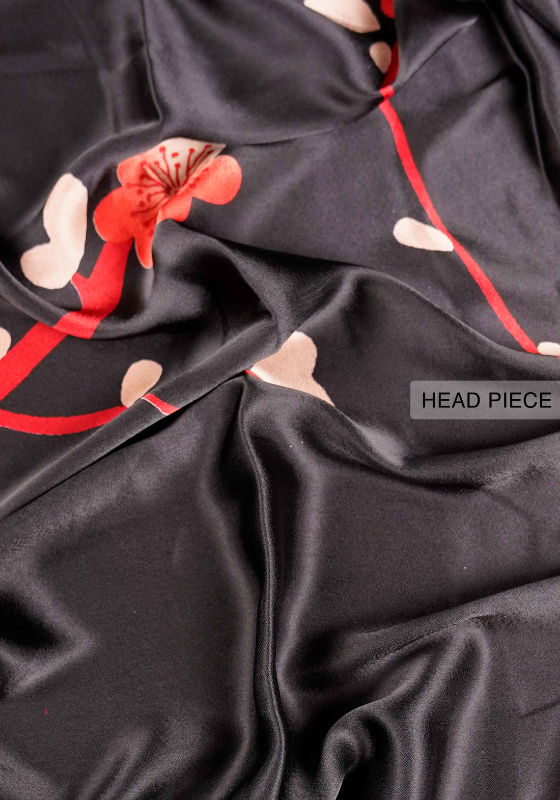 Black With Red Color Satin Saree With Blouse - SA08