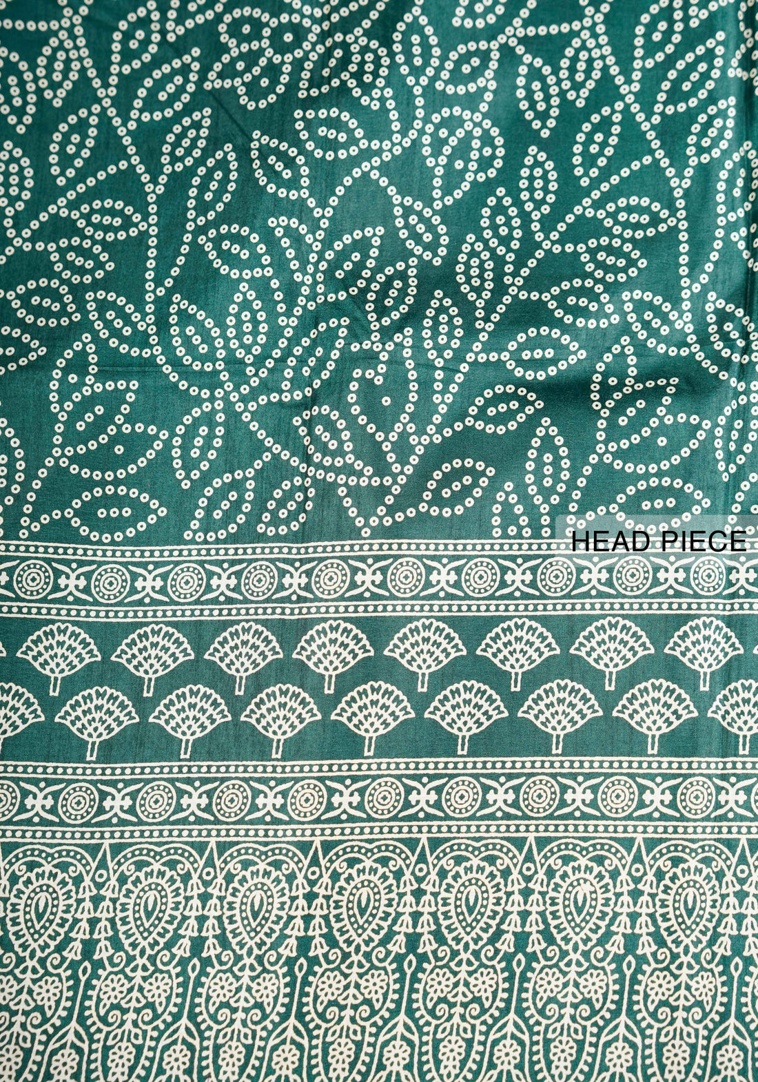 Floral Pattern Dola Silk Saree With Woven Border - Green