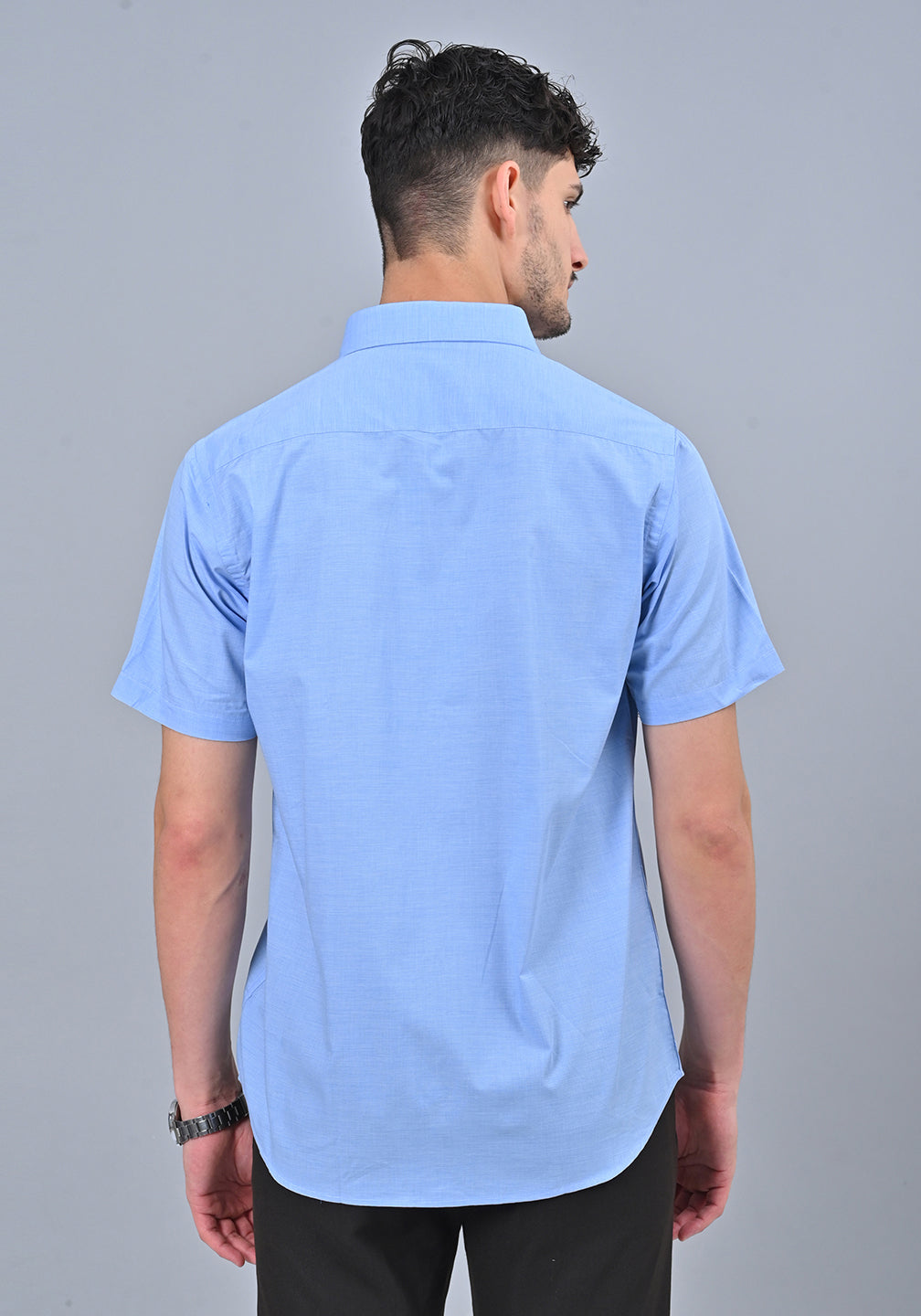 Light Blue Colour Solid Formal shirt