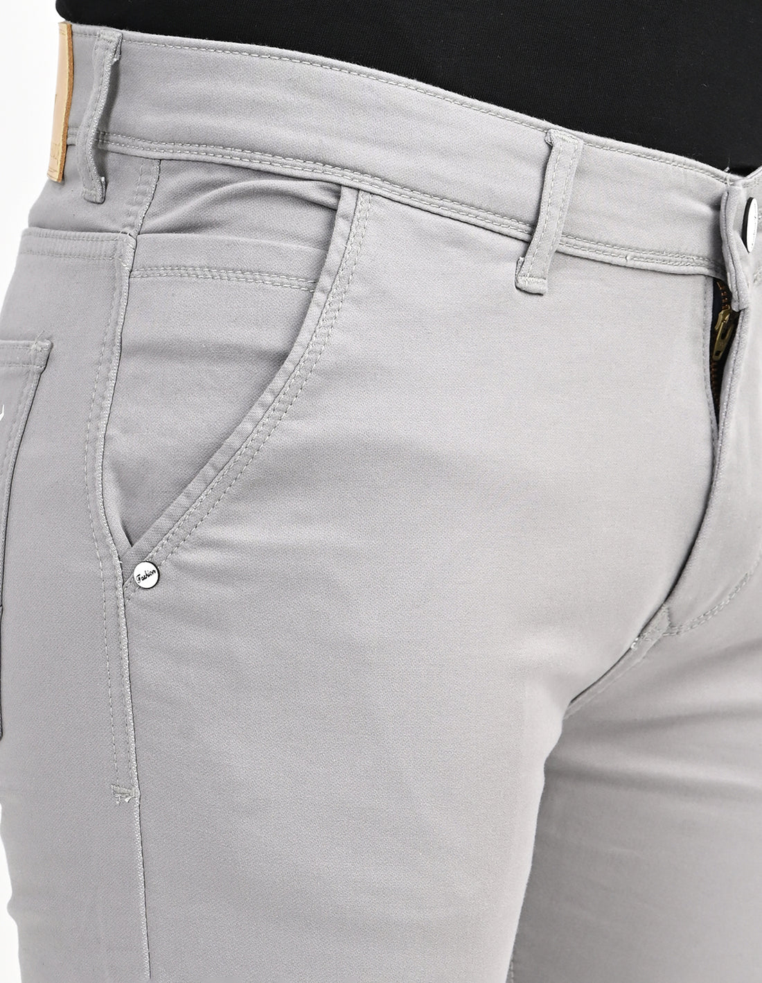 Men Mid Rise Slim Fit Clean Look Stretchable Jeans - Grey