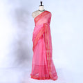 Dark Pink Bengal Cotton Saree For Women | Daily Office Wear Summer Collection | Jeyachandran - Full View