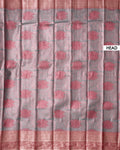 Designer Kanchipuram Tissue Silk Saree with Intricate Floral Zari Weaving and Stone Embellished Motifs - Green-Head