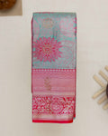 Designer Kanchipuram Tissue Silk Saree with Intricate Floral Zari Weaving and Stone Embellished Motifs - Green