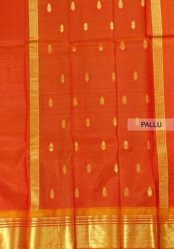 Double Shade Purple Colour Traditional Saree 1 Side Border Without Blouse