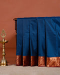 Elampillai Silk Cotton Saree with Intricate Woven Motifs and Rich Contrast Border - Teal