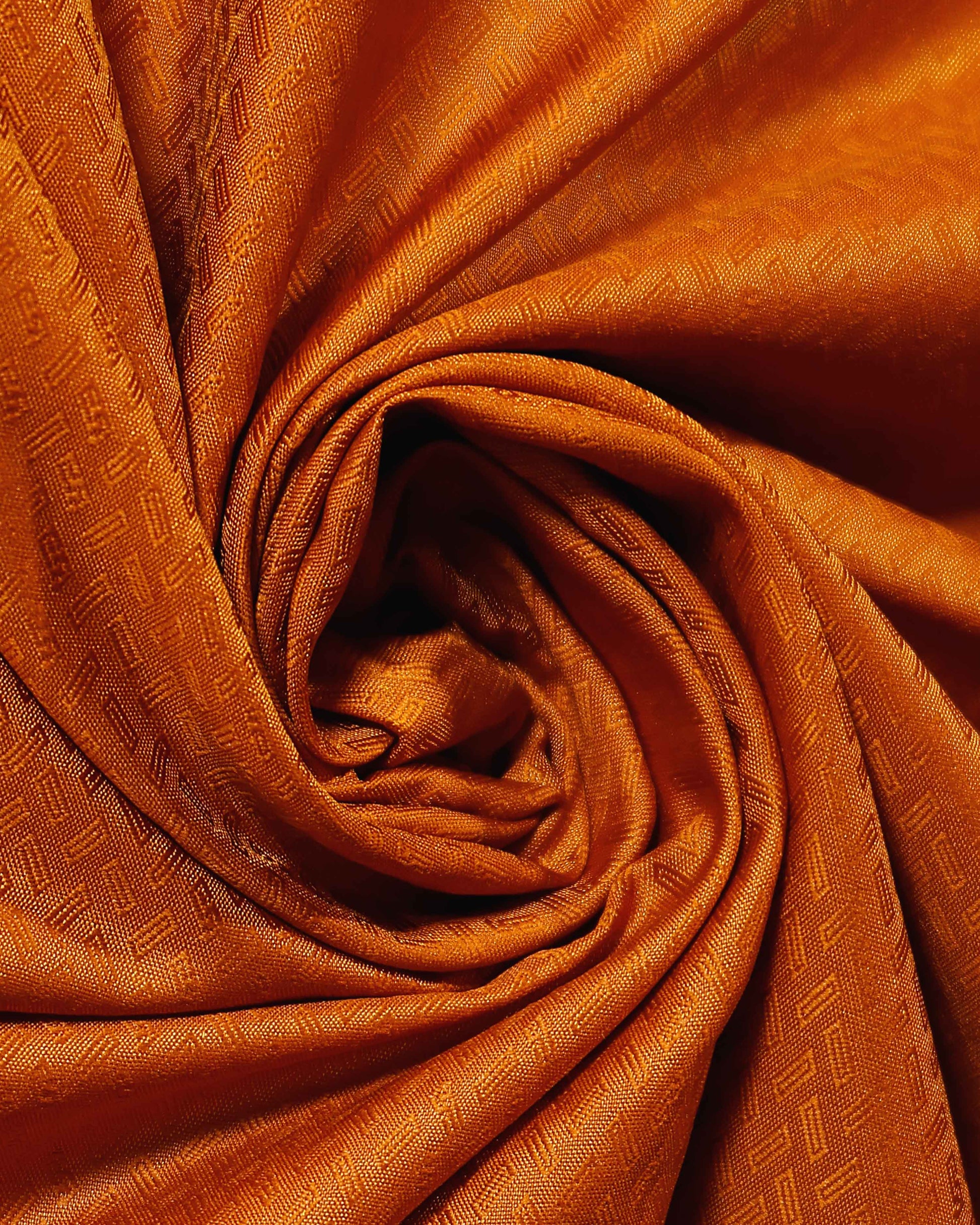 Elampillai Silk Cotton Saree with Intricate Zari Border & Weave Pattern - Mustard-closeup