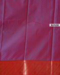 Elampillai Silk Cotton Saree with Intricate Zari Border and Butta Work - Blue-blouse