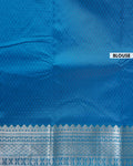  Elampillai Silk Cotton Saree with Intricate Zari Border and Pallu Design - Teal-BLOUSE