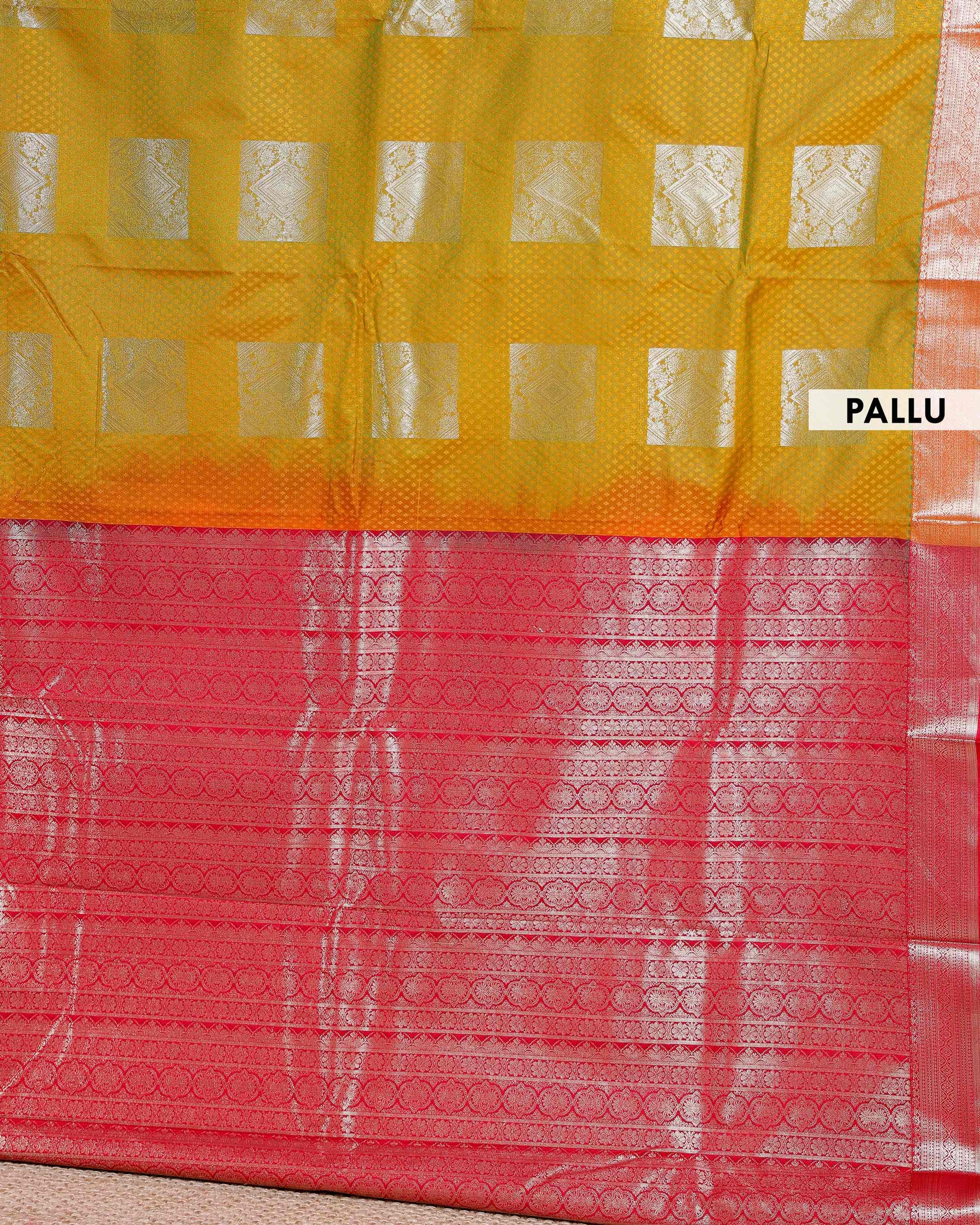 Elampillai Silk Cotton Saree with Intricate Zari Weave & Traditional Motifs - Green-PALLU