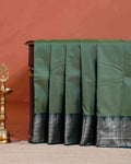Elampillai Silk Cotton Saree with Intricate Zari Weave and Traditional Border - Green-MAIN