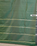 Elampillai Silk Cotton Saree with Intricate Zari Weave and Traditional Border - Green-PALLU