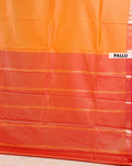 Elampillai Silk Cotton Saree with Intricate Zari Weave and Traditional Border Design- Orange-PALLU