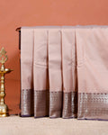 Elampillai Silk Cotton Saree with Intricate Zari Woven Motifs and Traditional Border - Beige
