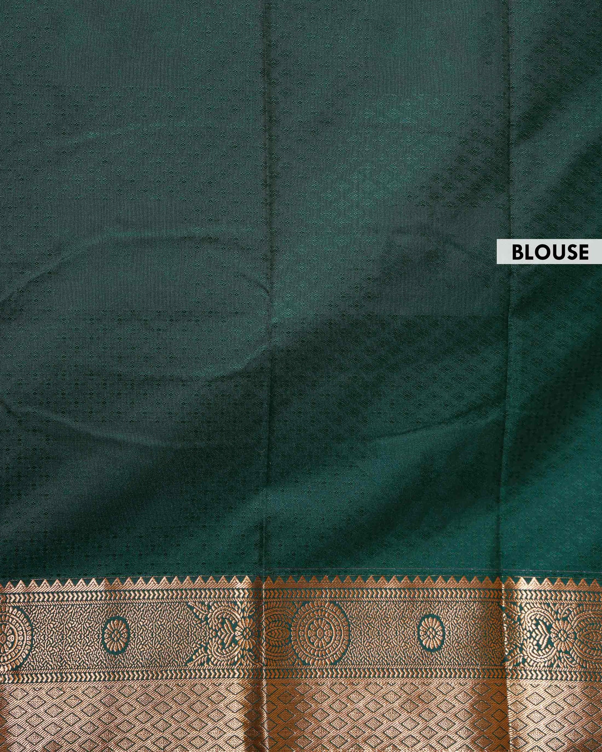 Elampillai Silk Cotton Saree with Traditional Zari Border and Motif Work - Dark Purple-blouse