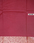 Elampillai Silk Cotton Saree with Traditional Zari Border and Pallu - Dark Blue-BLOUSE