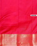Elampillai Silk Cotton Saree with Traditional Zari Weave and Floral Motifs - Mustard-BLOUSE