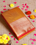 Elampillai Silk Cotton Saree with Traditional Zari Weave and Floral Motifs - Mustard-MAIN