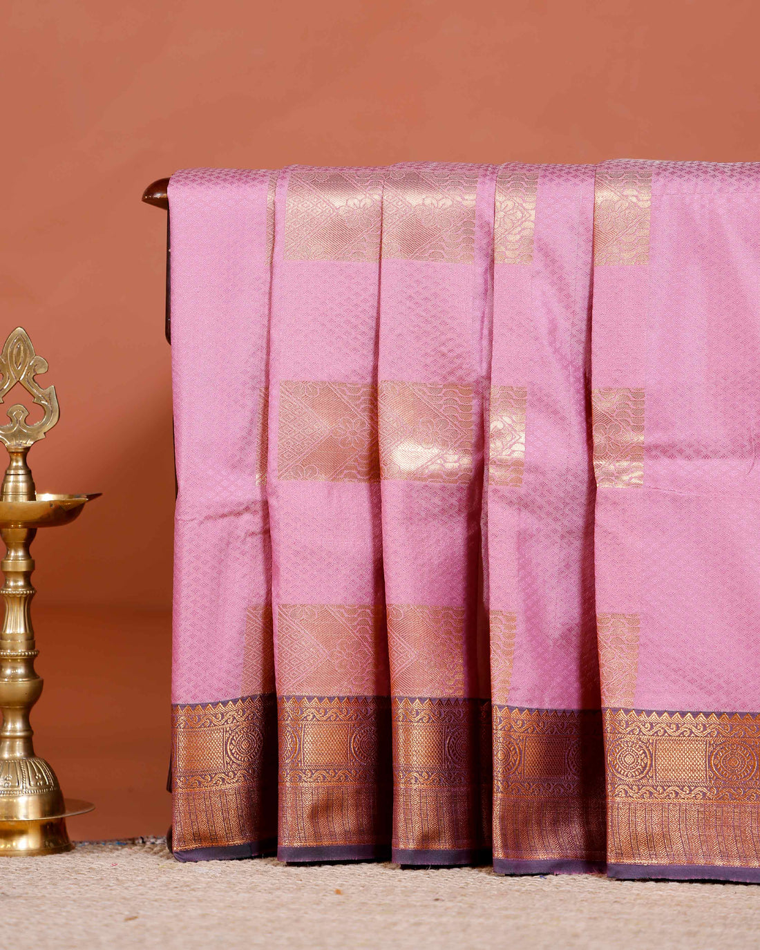 Elampillai Silk Cotton Saree with Traditional Zari Weave and Intricate Motifs - Pink