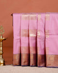 Elampillai Silk Cotton Saree with Traditional Zari Weave and Intricate Motifs - Pink