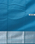 Elampillai Silk Cotton Saree with Zari Woven Border and All-Over Butta Design - Teal-BLOUSE