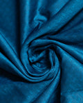 Elampillai Silk Cotton Saree with Zari Woven Border and All-Over Butta Design - Teal-CLOSEUP