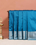 Elampillai Silk Cotton Saree with Zari Woven Border and All-Over Butta Design - Teal