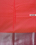 Elampillai Silk Cotton Saree with Zari Woven Border and Traditional Motifs - Dark Orange-Blouse