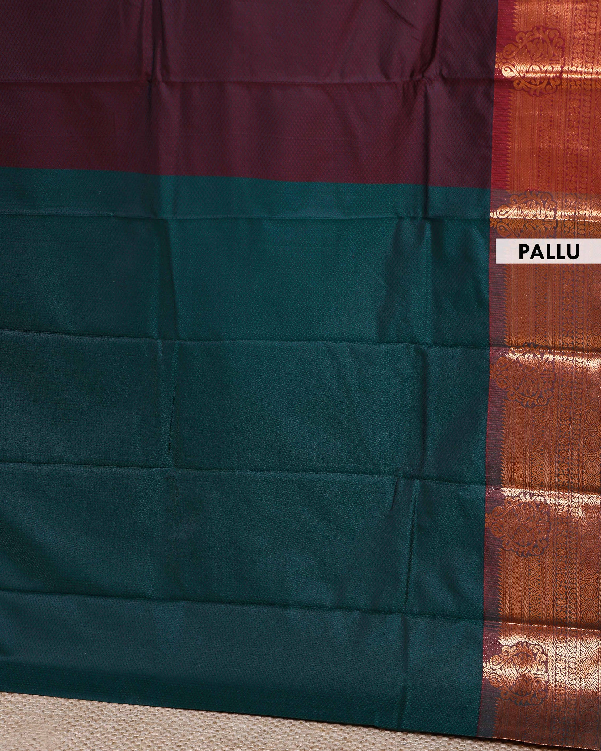 Elampillai Silk Cotton Saree with Zari Woven Border and Traditional Motifs - Dark Purple-pallu