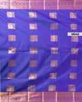 Elampillai Silk Cotton Saree with Zari Woven Motifs and Traditional Border - Blue-HEAD