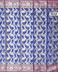 Elegant Banarasi Tissue Saree with Intricate Silver Zari Floral Jaal Weaving and Traditional Brocade Border - Blue-Head
