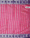 Elegant Banarasi Tissue Saree with Traditional Zari Motifs and Ornate Woven Border - Pink-Head