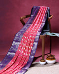 Elegant Banarasi Tissue Saree with Traditional Zari Motifs and Ornate Woven Border - Pink