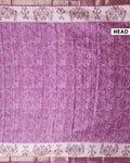 Elegant Dola Saree with Intricate Floral and Peacock Motif Border - Head
