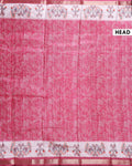 Elegant Dola Saree with Kantha Embroidery and Printed Pallu - HEAD
